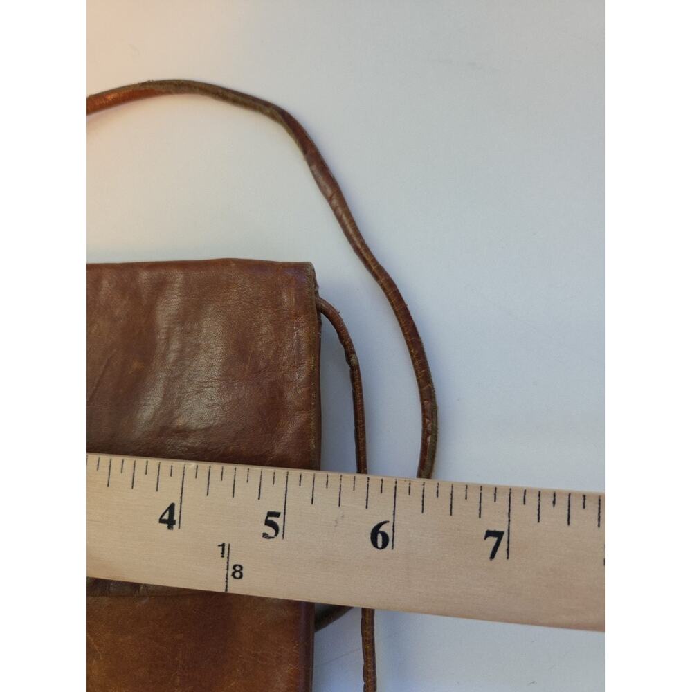 Vintage Bags By AG Leather Brown Leather Crossbody Belt Pouch - Picture 8 of 8